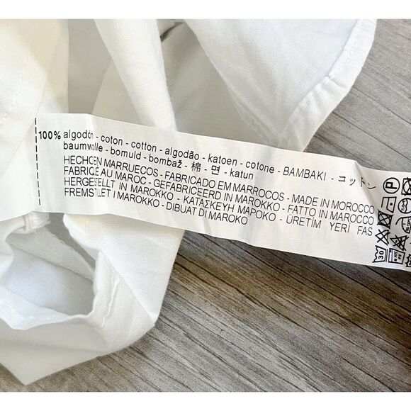 NWT! Zara Girls Flutter White Blue Ruffle Tank Top Sz 4 - Picture 4 of 4